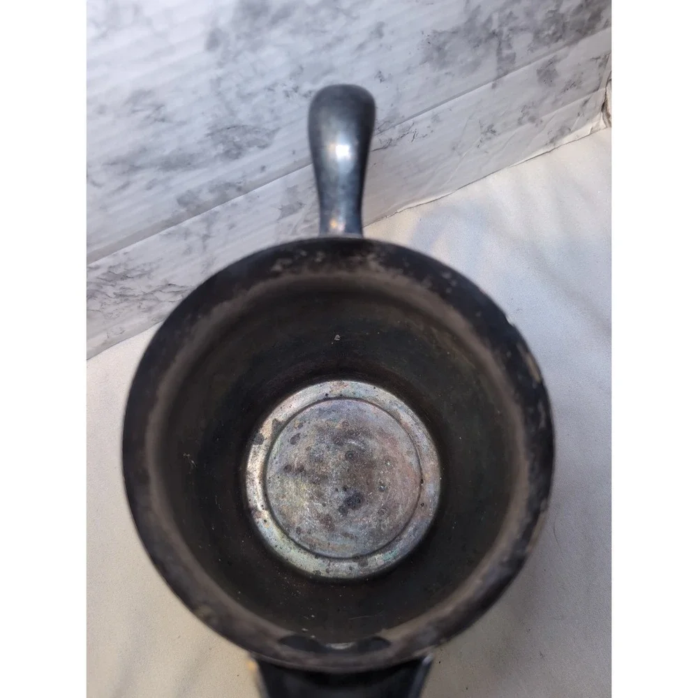 Vintage Sheridan Silver On Copper Paul Revere Style Water Pitcher With Ice Lip